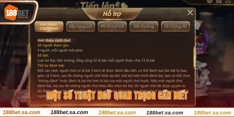 Các thuật ngữ cơ bản cần nắm khi chơi tiến lên miền nam